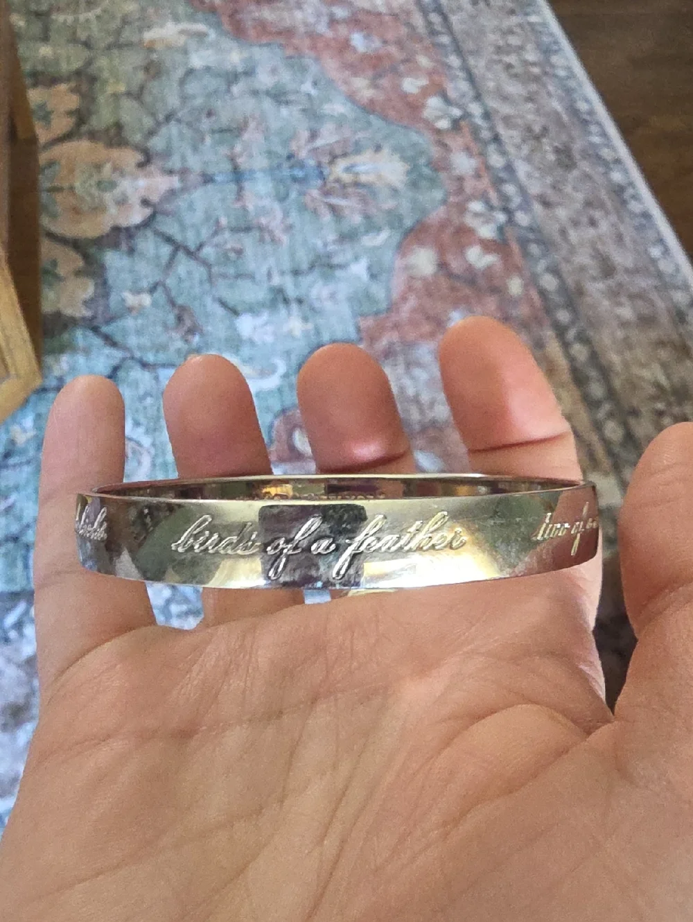 Kate Spade New York Best Friend Ever Idiom Bangle in silver - Picture 9 of 10